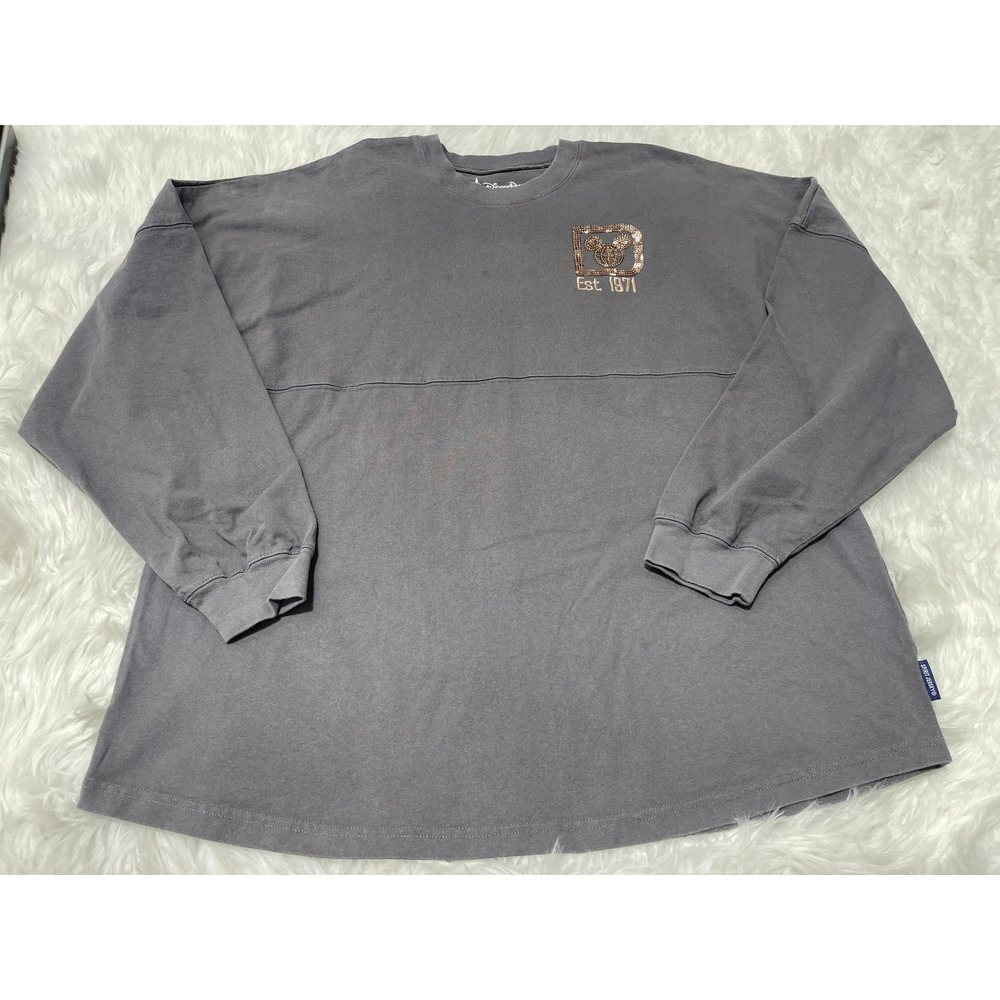 Walt Disney World Briar Rose Gold Sequined Spirit Jersey Sweatshirt Size XXL - Picture 2 of 3